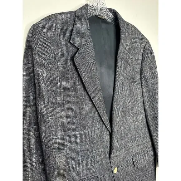 Vintage Barrister for Wallachs Pure Silk Tweed Blazer Made in USA large